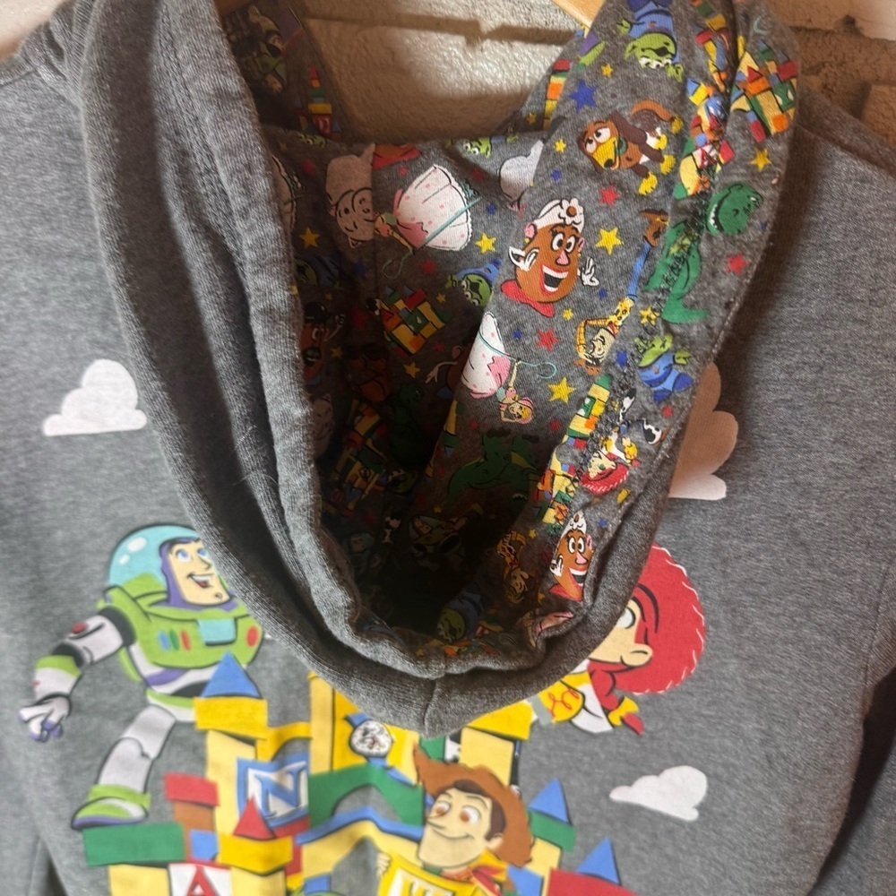 Gray size XSmall Toy Story Disney Parks full zip sweatshirt. - Picture 3 of 6